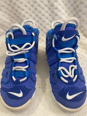 Nike Kids Blue and White High-Top Sneakers